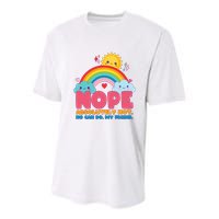 Funny Nope Absolutely Not No Can Do My Friend Youth Performance Sprint T-Shirt