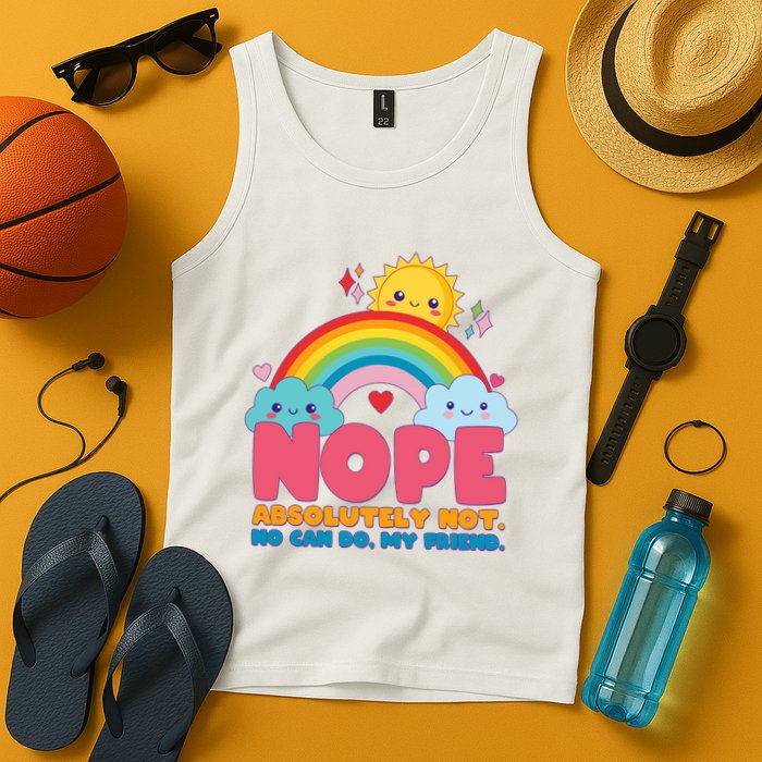 Funny Nope Absolutely Not No Can Do My Friend Tank Top