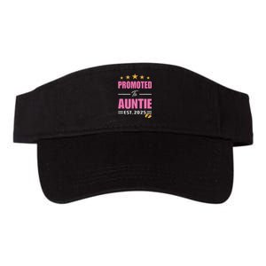 Funny New Aunt 2025 Cute Promoted To Auntie Est. 2025 Valucap Bio-Washed Visor