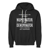 Funny Numerator And Denominator Math Fraction Garment-Dyed Fleece Hoodie