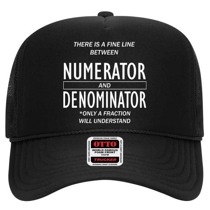 Funny Numerator And Denominator Math Fraction Trucker Hat