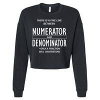 Funny Numerator And Denominator Math Fraction Cropped Pullover Crew