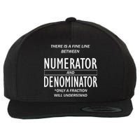 Funny Numerator And Denominator Math Fraction Wool Snapback Cap