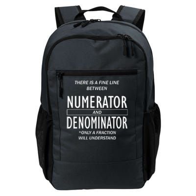 Funny Numerator And Denominator Math Fraction Daily Commute Backpack