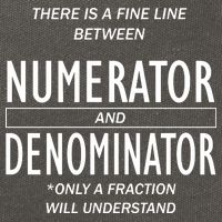 Funny Numerator And Denominator Math Fraction Cotton Canvas Backpack