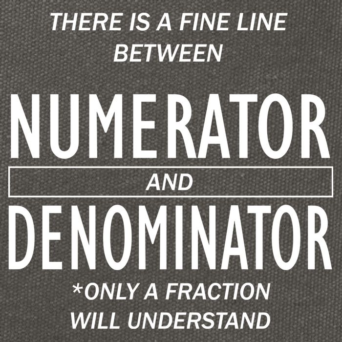 Funny Numerator And Denominator Math Fraction Cotton Canvas Backpack