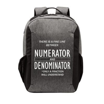 Funny Numerator And Denominator Math Fraction Vector Backpack