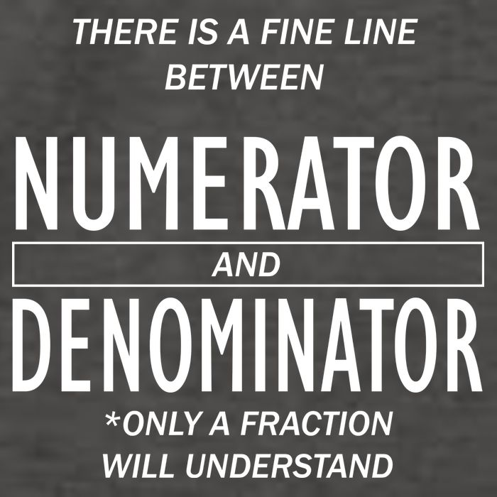 Funny Numerator And Denominator Math Fraction Vector Backpack