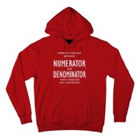 Funny Numerator And Denominator Math Fraction Hoodie