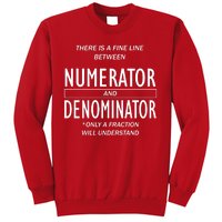 Funny Numerator And Denominator Math Fraction Sweatshirt