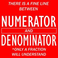 Funny Numerator And Denominator Math Fraction Tall T-Shirt
