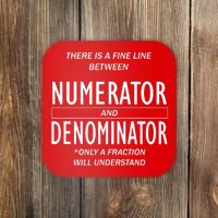 Funny Numerator And Denominator Math Fraction Coaster