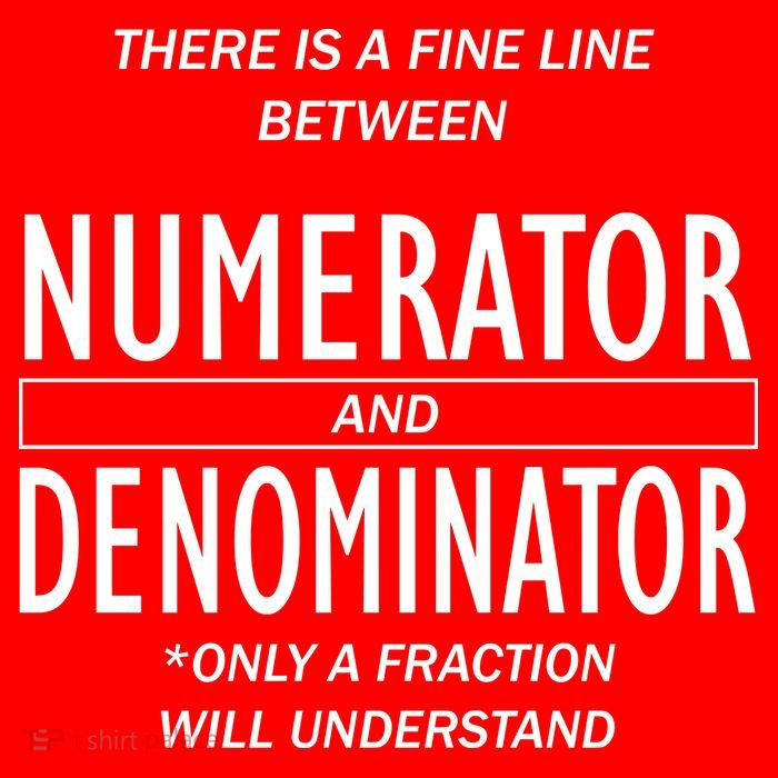 Funny Numerator And Denominator Math Fraction Poster