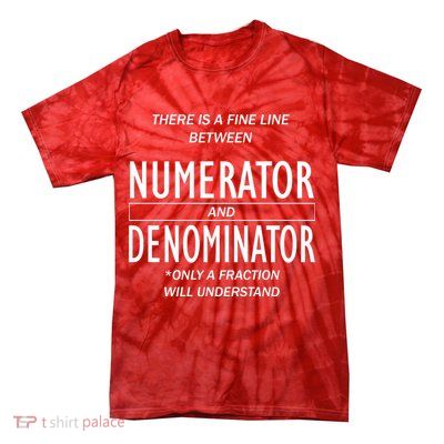 Funny Numerator And Denominator Math Fraction Tie-Dye T-Shirt