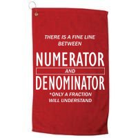 Funny Numerator And Denominator Math Fraction Golf Towel