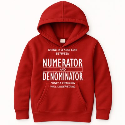 Funny Numerator And Denominator Math Fraction Kids Hoodie