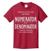 Funny Numerator And Denominator Math Fraction Kids T-Shirt