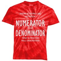 Funny Numerator And Denominator Math Fraction Kids Tie-Dye T-Shirt