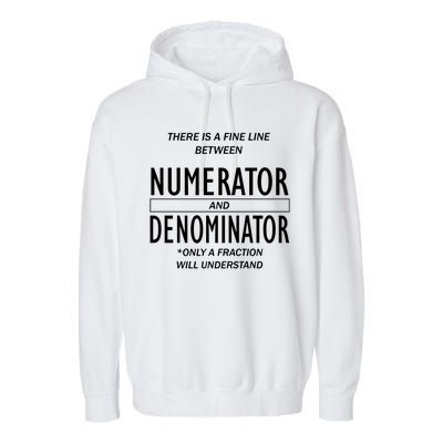 Funny Numerator And Denominator Math Fraction Garment-Dyed Fleece Hoodie