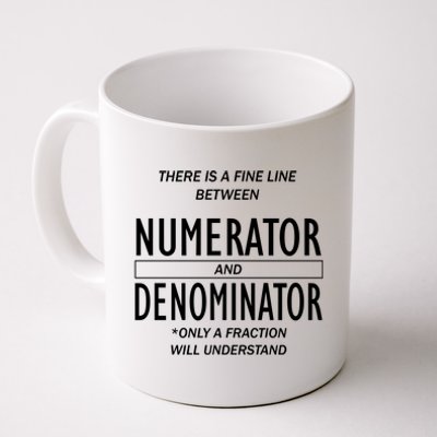 Funny Numerator And Denominator Math Fraction Coffee Mug