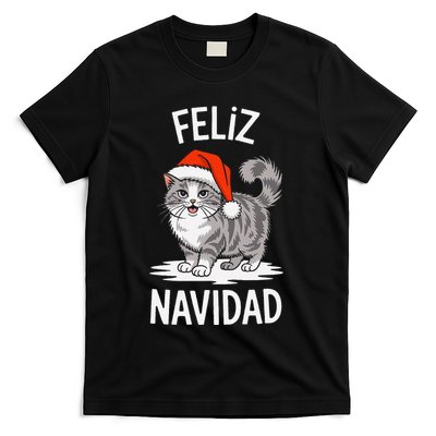 Feliz Navidad Australian Mist Cat Christmas Spanish T-Shirt