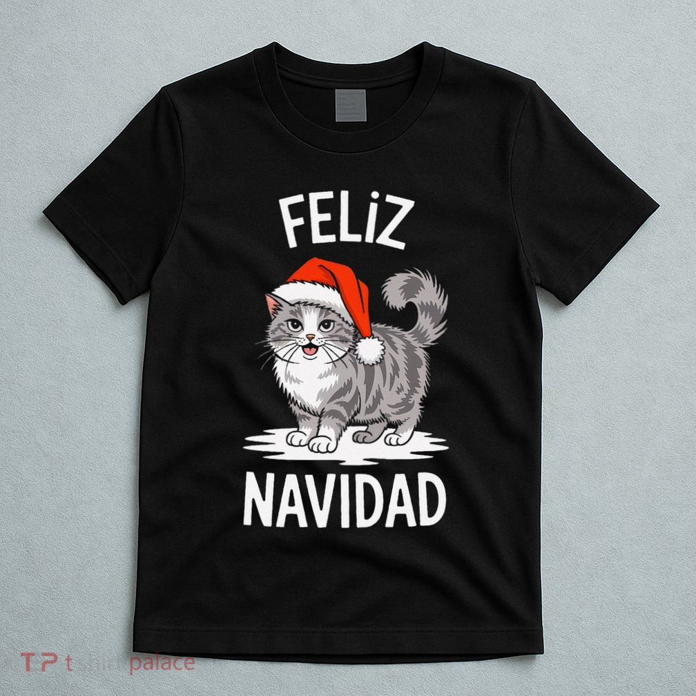 Feliz Navidad Australian Mist Cat Christmas Spanish T-Shirt