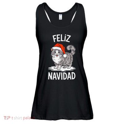 Feliz Navidad Australian Mist Cat Christmas Spanish Ladies Essential Flowy Tank