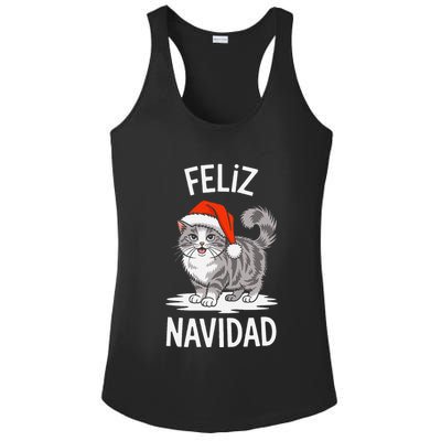 Feliz Navidad Australian Mist Cat Christmas Spanish Ladies PosiCharge Competitor Racerback Tank