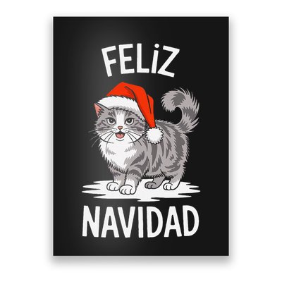 Feliz Navidad Australian Mist Cat Christmas Spanish Poster
