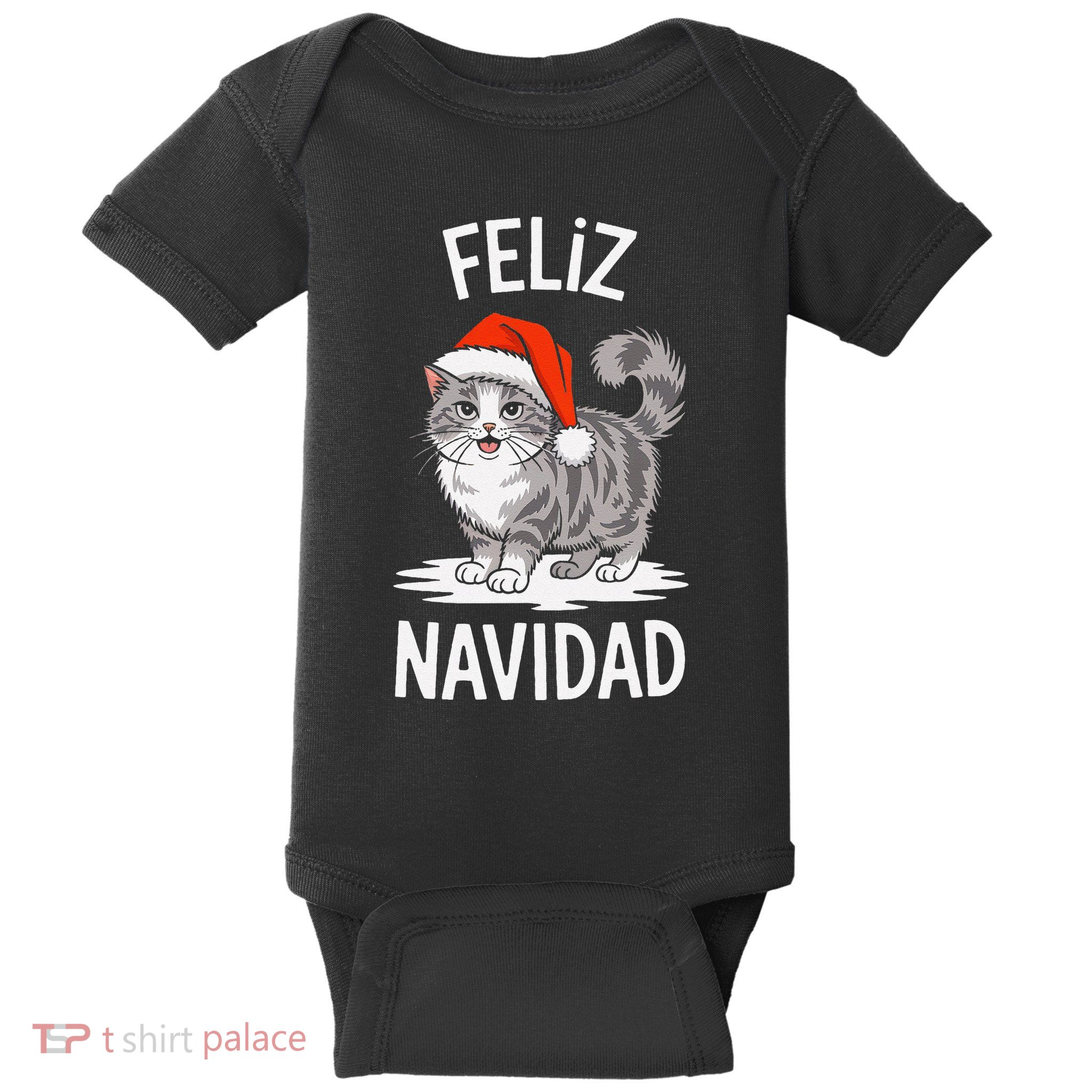 Feliz Navidad Australian Mist Cat Christmas Spanish Baby Bodysuit