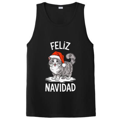 Feliz Navidad Australian Mist Cat Christmas Spanish PosiCharge Competitor Tank