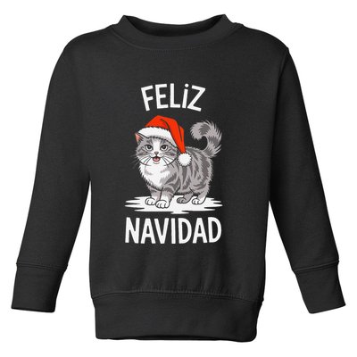 Feliz Navidad Australian Mist Cat Christmas Spanish Toddler Sweatshirt