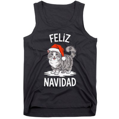 Feliz Navidad Australian Mist Cat Christmas Spanish Tank Top