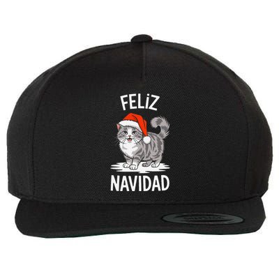 Feliz Navidad Australian Mist Cat Christmas Spanish Wool Snapback Cap