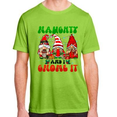 Funny Naughty And I Gnome It Christmas Gnomies Family Xmas Gift Adult ChromaSoft Performance T-Shirt