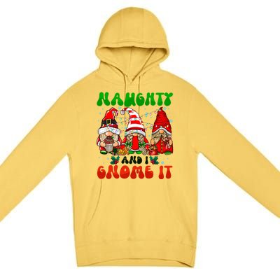 Funny Naughty And I Gnome It Christmas Gnomies Family Xmas Gift Premium Pullover Hoodie