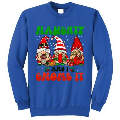 Funny Naughty And I Gnome It Christmas Gnomies Family Xmas Gift Sweatshirt