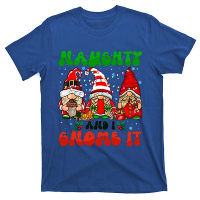 Funny Naughty And I Gnome It Christmas Gnomies Family Xmas Gift T-Shirt