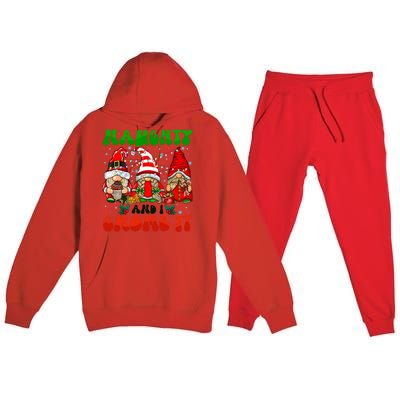 Funny Naughty And I Gnome It Christmas Gnomies Family Xmas Gift Premium Hooded Sweatsuit Set