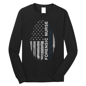 Forensic Nurse American Flag Forensic Nursing Long Sleeve Shirt