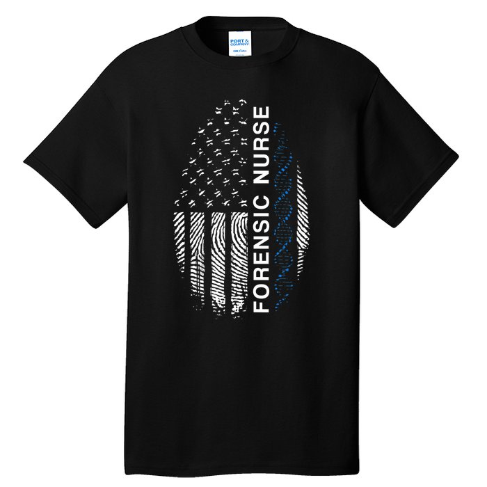 Forensic Nurse American Flag Forensic Nursing Tall T-Shirt