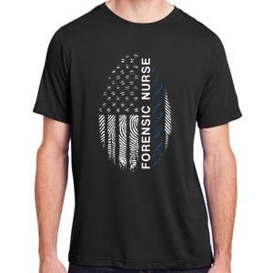 Forensic Nurse American Flag Forensic Nursing Adult ChromaSoft Performance T-Shirt