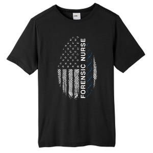 Forensic Nurse American Flag Forensic Nursing Tall Fusion ChromaSoft Performance T-Shirt