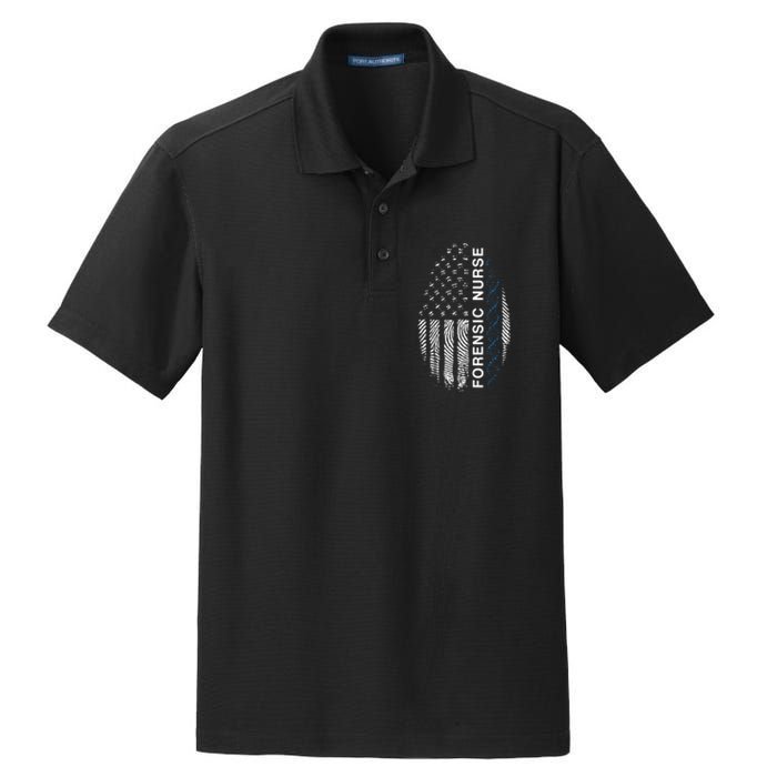 Forensic Nurse American Flag Forensic Nursing Dry Zone Grid Polo