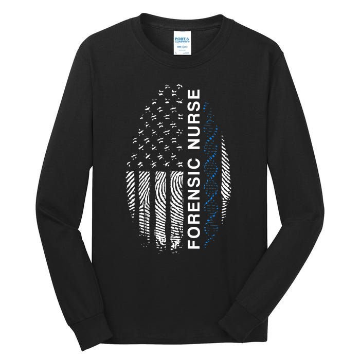 Forensic Nurse American Flag Forensic Nursing Tall Long Sleeve T-Shirt