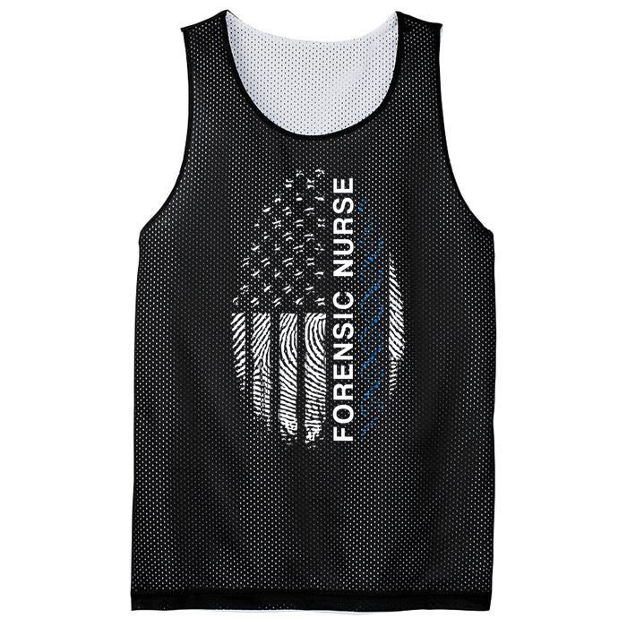 Forensic Nurse American Flag Forensic Nursing Mesh Reversible Basketball Jersey Tank