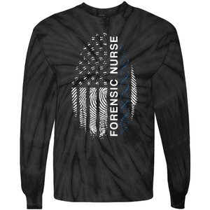 Forensic Nurse American Flag Forensic Nursing Tie-Dye Long Sleeve Shirt