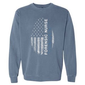 Forensic Nurse American Flag Forensic Nursing Garment-Dyed Sweatshirt