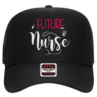 Future Nurse Anesthetist Crna Student School High Crown Mesh Back Trucker Hat