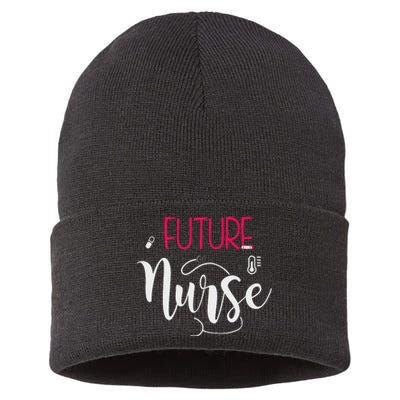 Future Nurse Anesthetist Crna Student School Sustainable Knit Beanie